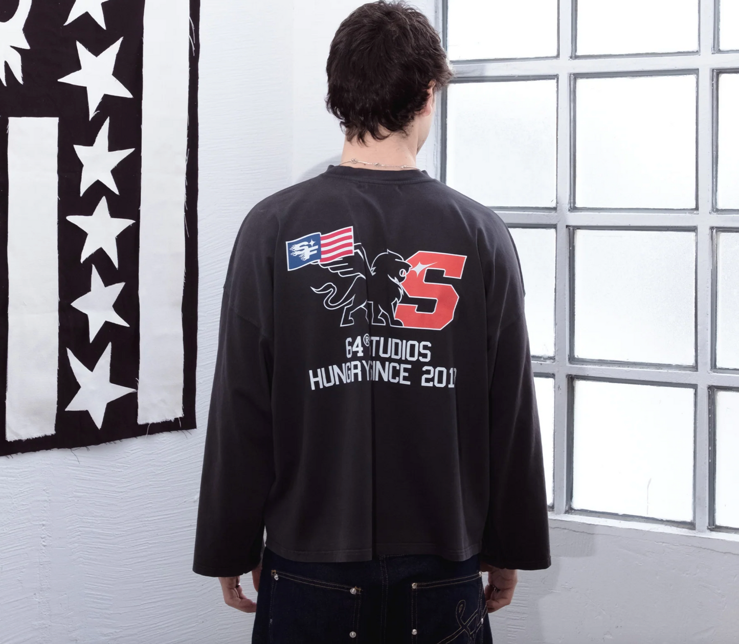 6ixt4our Patch Long Sleeve Black