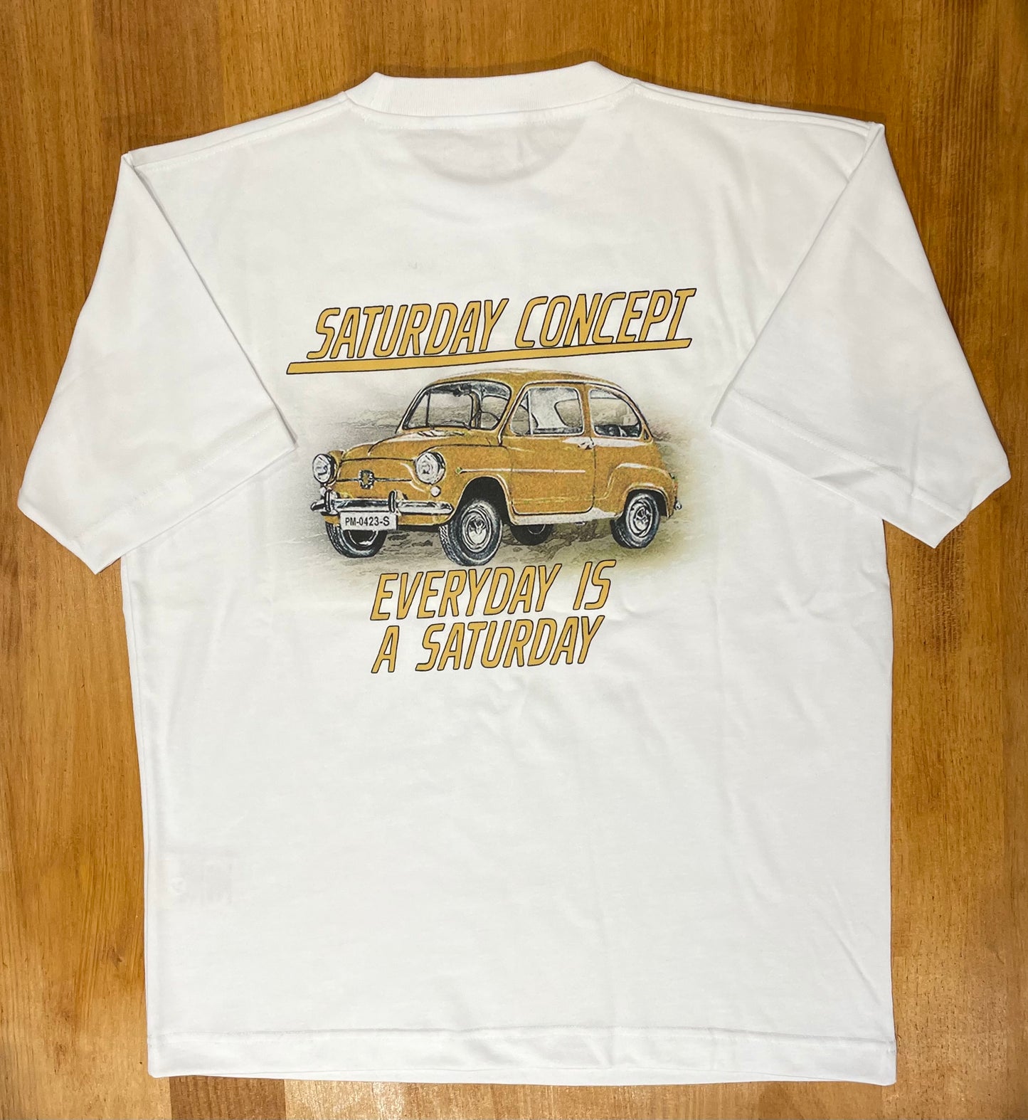 Saturday Car 600 Tee White