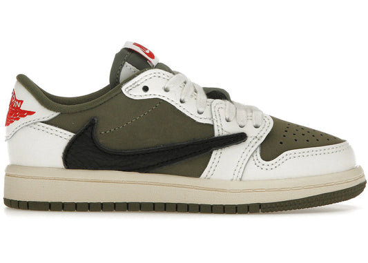 Jordan 1 Low Travis Medium Olive Kids