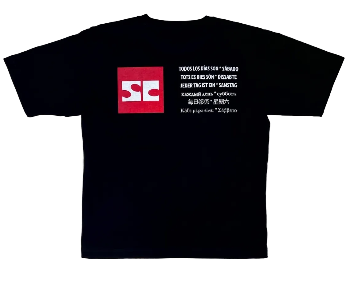 Saturday Multilanguage Tee Black