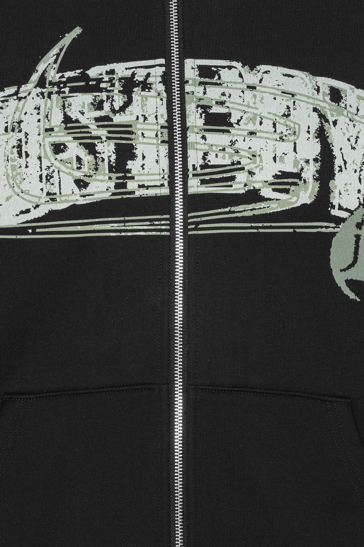 Lost Boys DIstrorted Zip Hoodie Black
