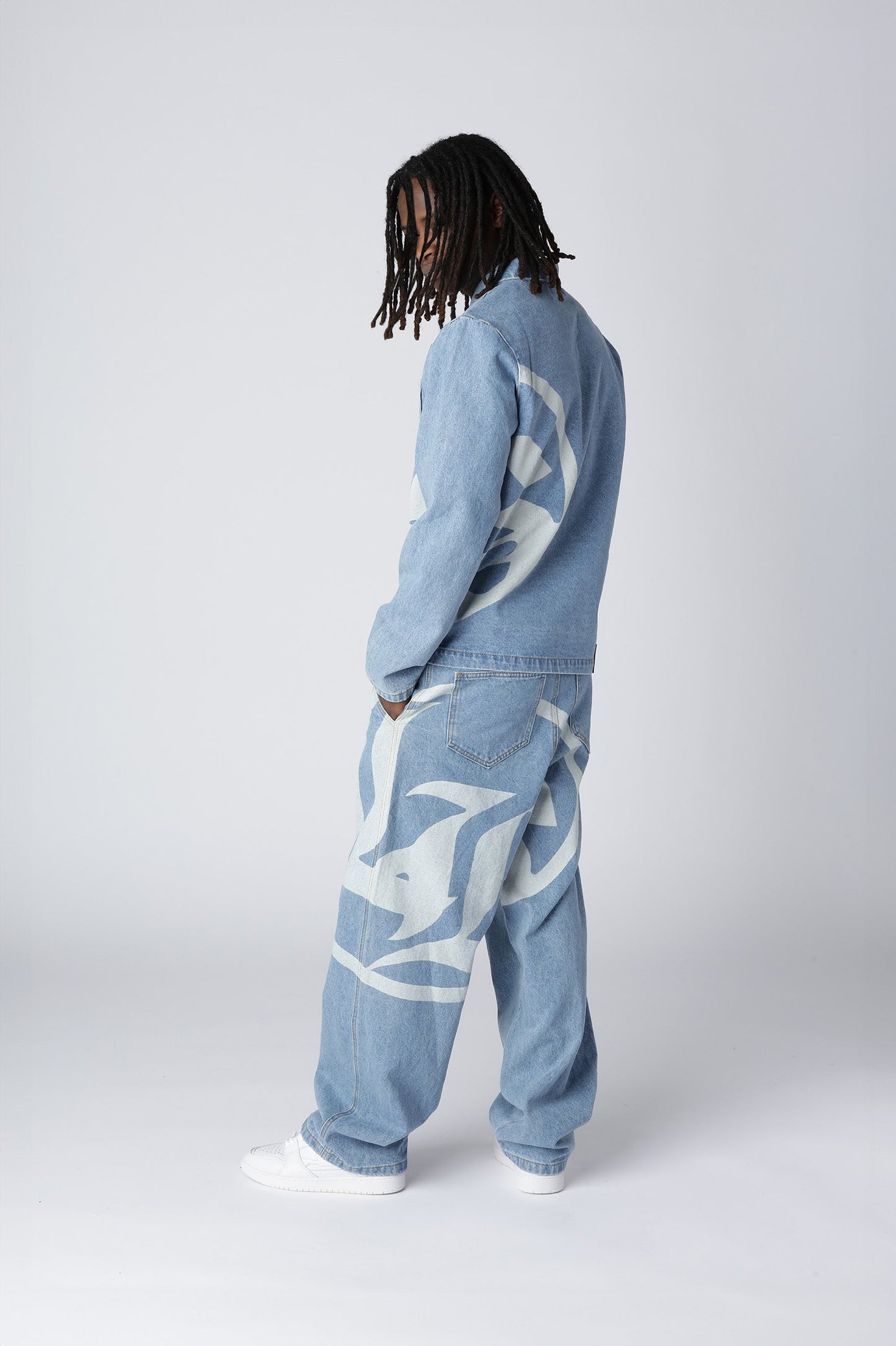 Lost Boys Logo Jeansjacke Hellblau