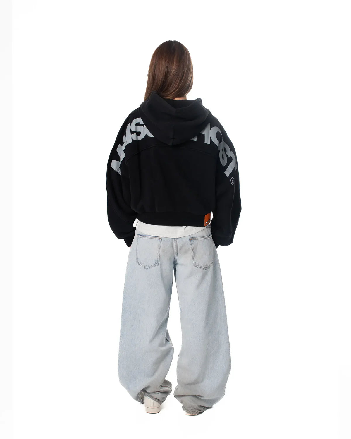 Maison Host Panels Zipped Hoodie Black