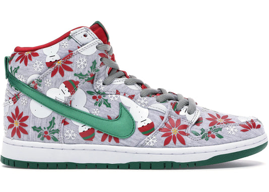 Sb Dunk High Ugly Christmas Grey