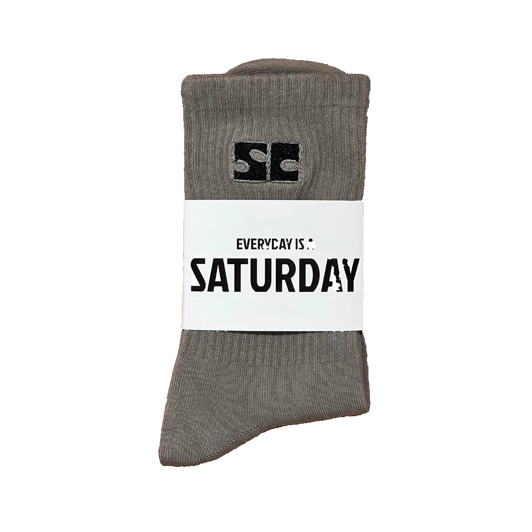 Saturday Logo Socks Grey