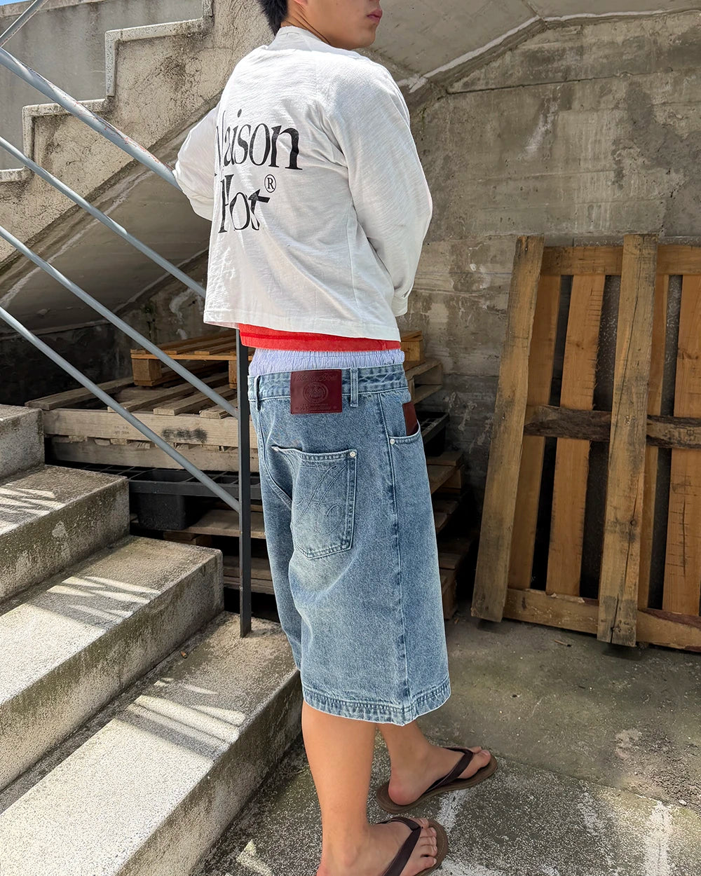 Host MH Washed Denim Shorts - blue | Saturday Concept