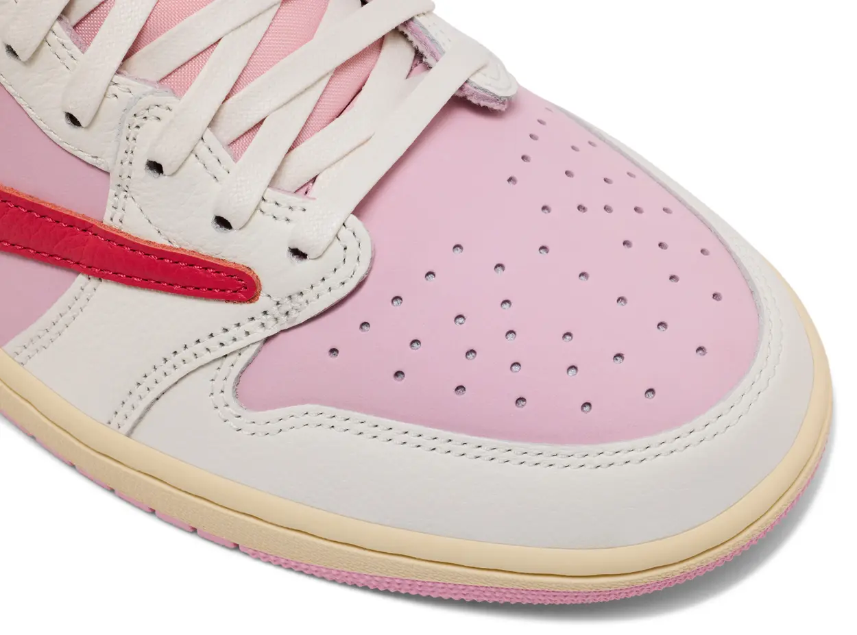 Jordan 1 Retro Low OG SP Travis Scott Sail Tropical Pink - pink, red | Saturday Concept
