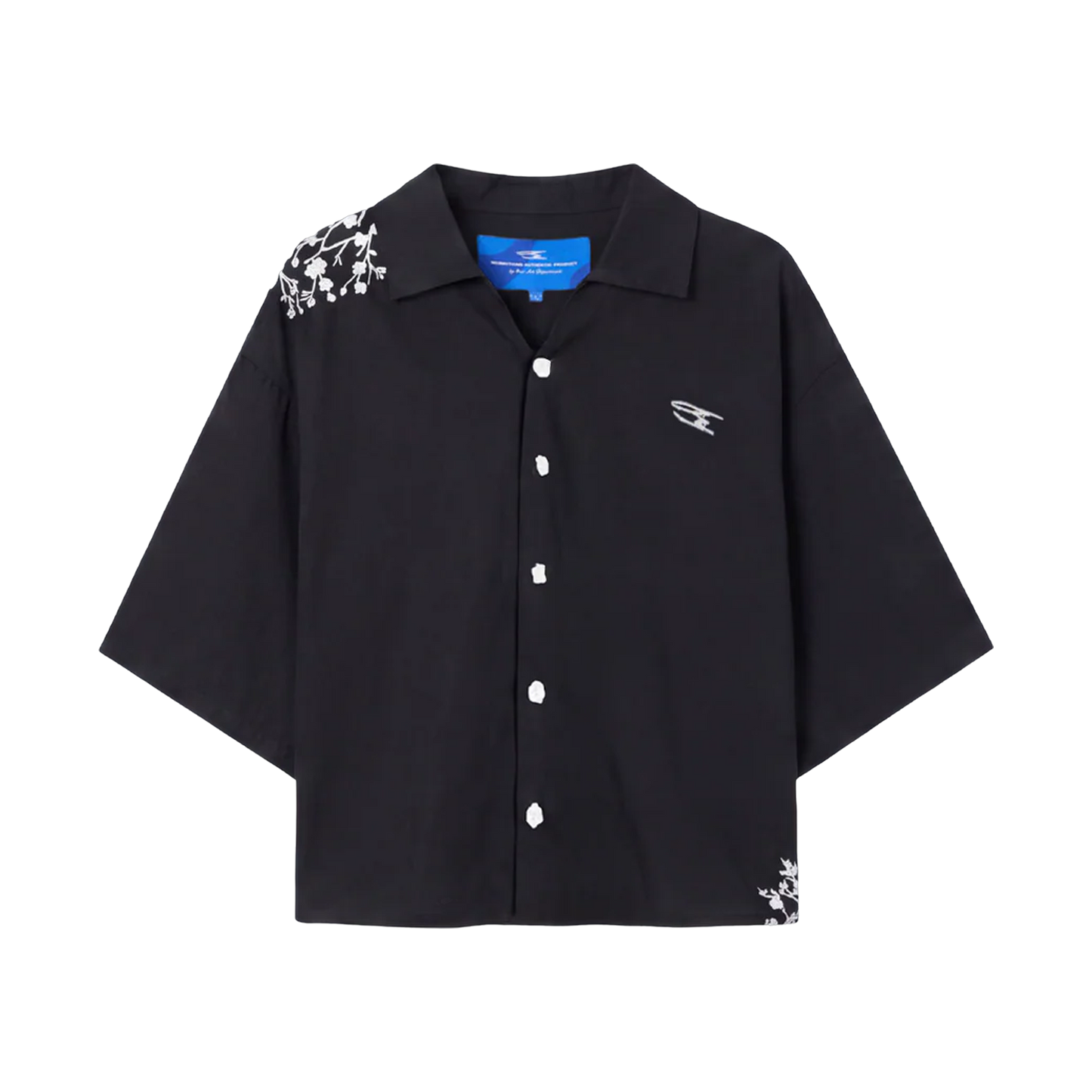NoEmotions Flower Shirt Blue - blue, white | Saturday Concept