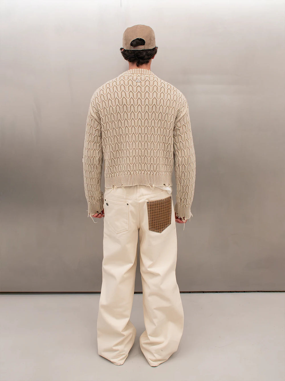 Host Herringbone Beige Knit