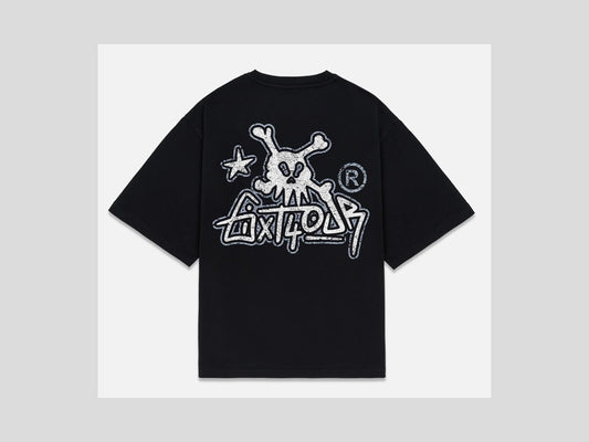 6ixt4our Skull Tag Tee