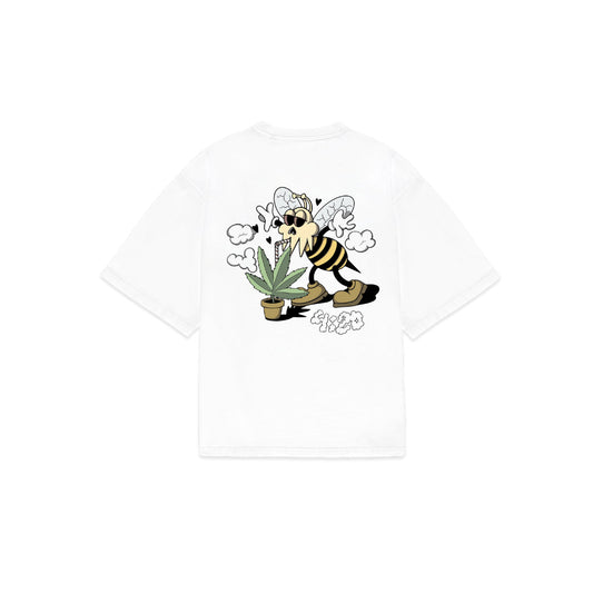 6ixt4our Bee Happy Tee White