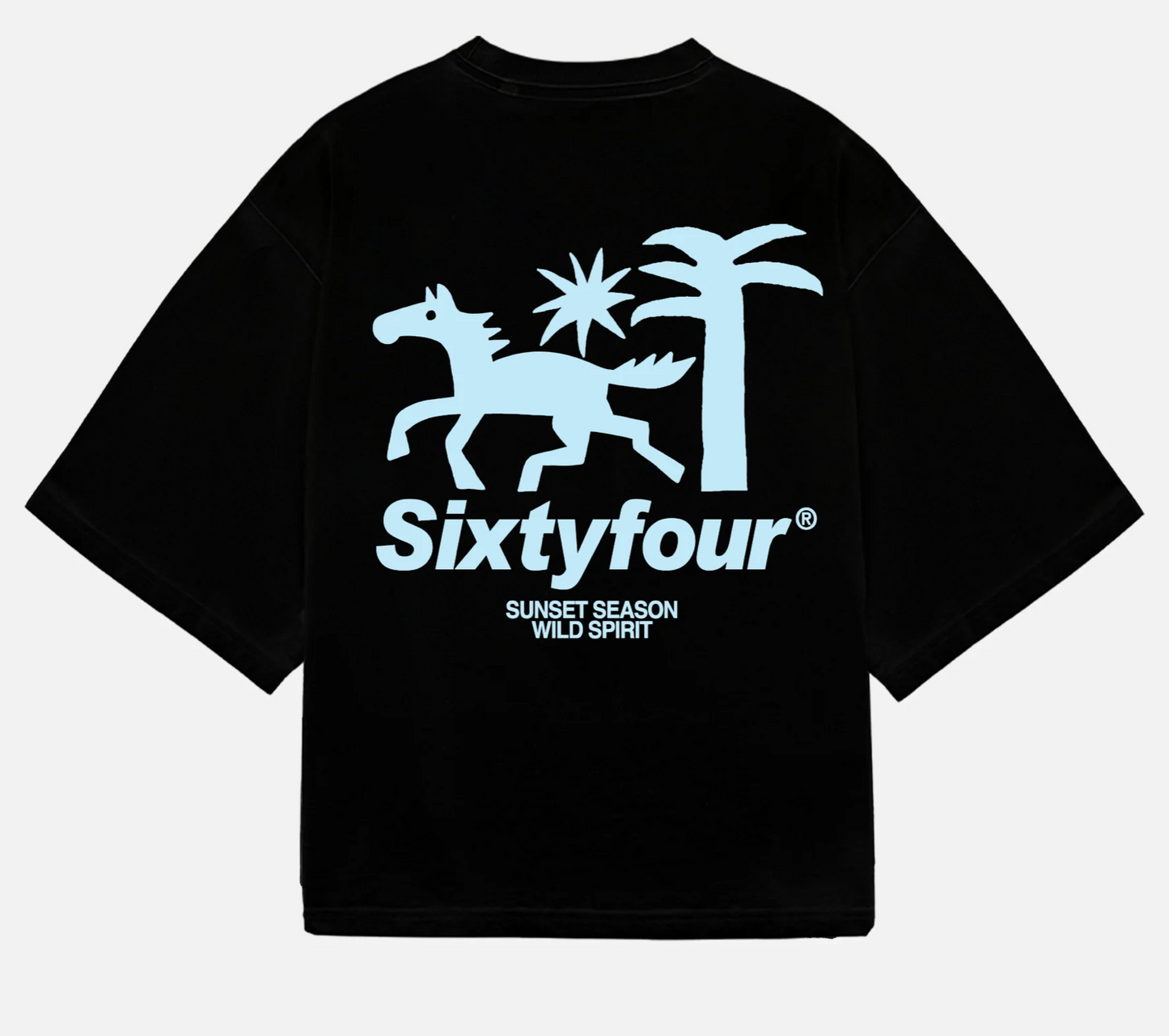 6ixt4our Black Sunset Tee