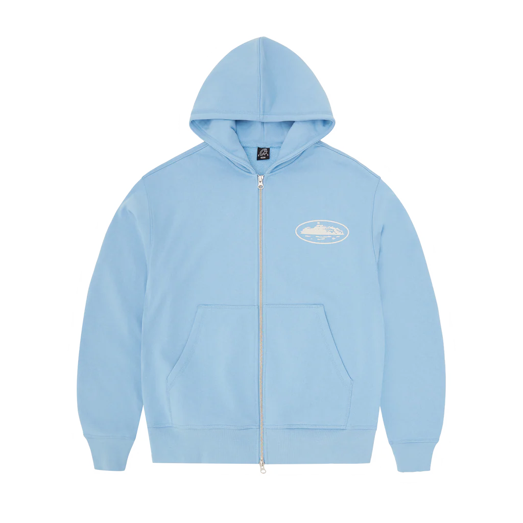 Corteiz OG Island ZIP Hoodie Blue