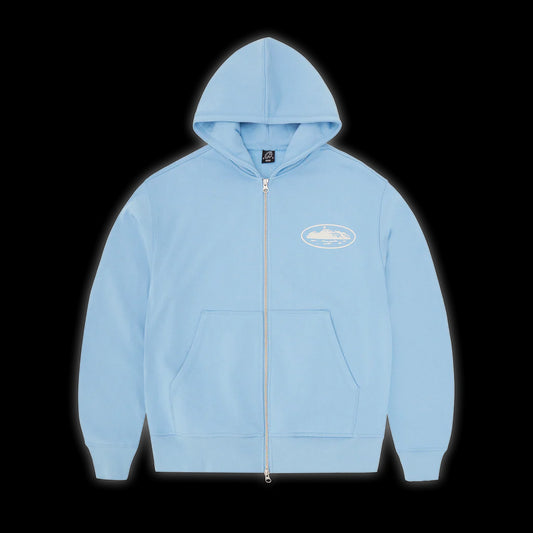 Corteiz OG Island ZIP Hoodie Blue