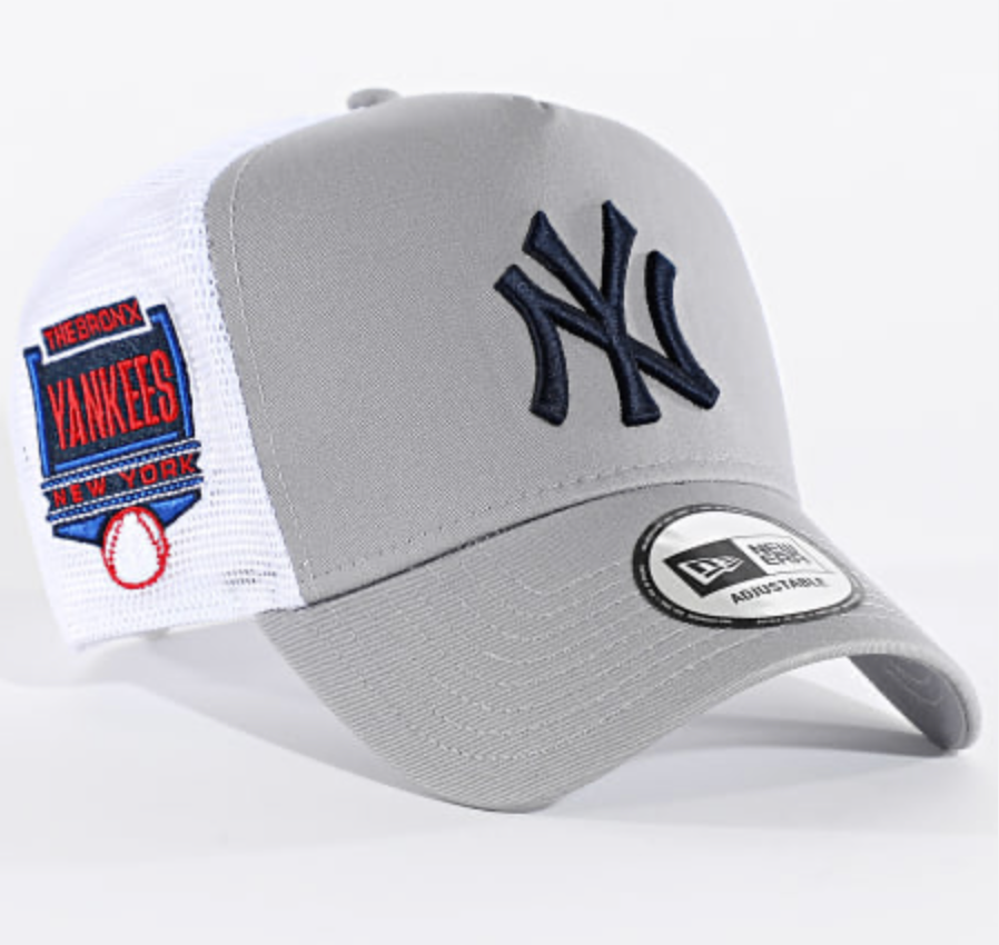 New Era NY Grey Trucker Patch