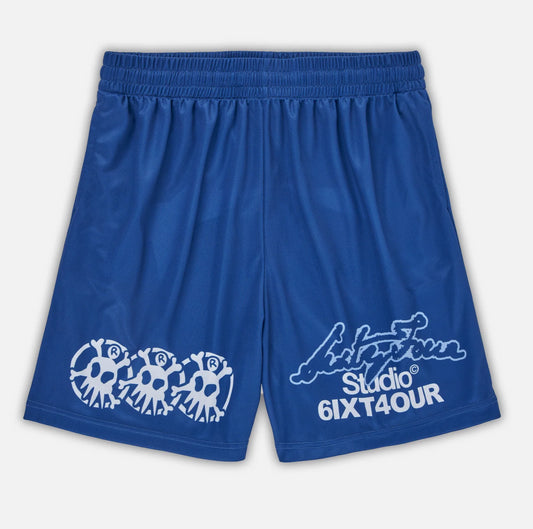 6ixt4our Mess Blue Short