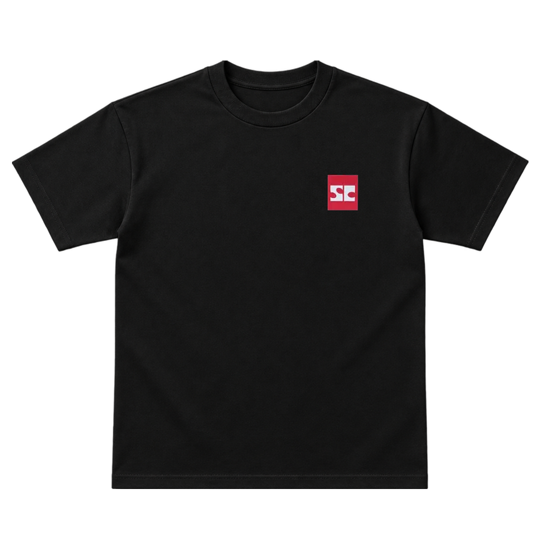 Samstag Mehrsprachiges T-Shirt Schwarz
