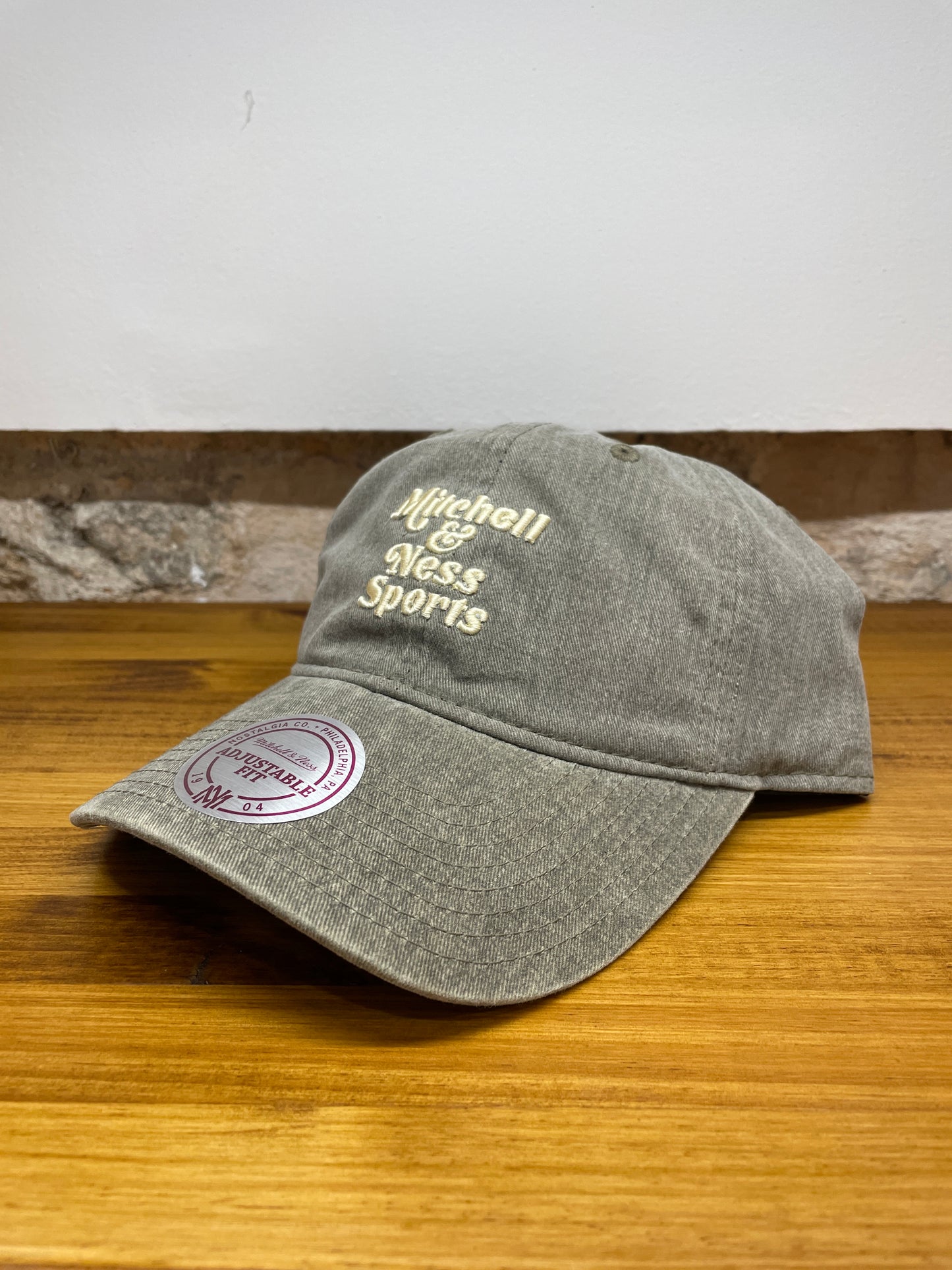 Mitchell & Ness Washed Olive Wash Cap