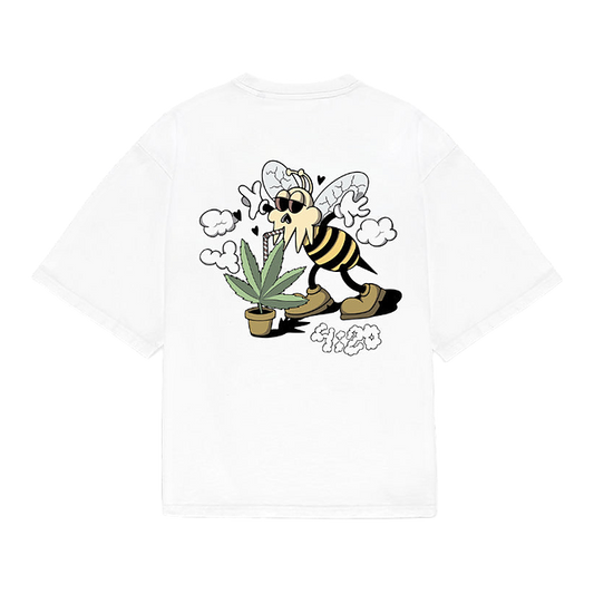 6ixt4our Bee Happy Tee White