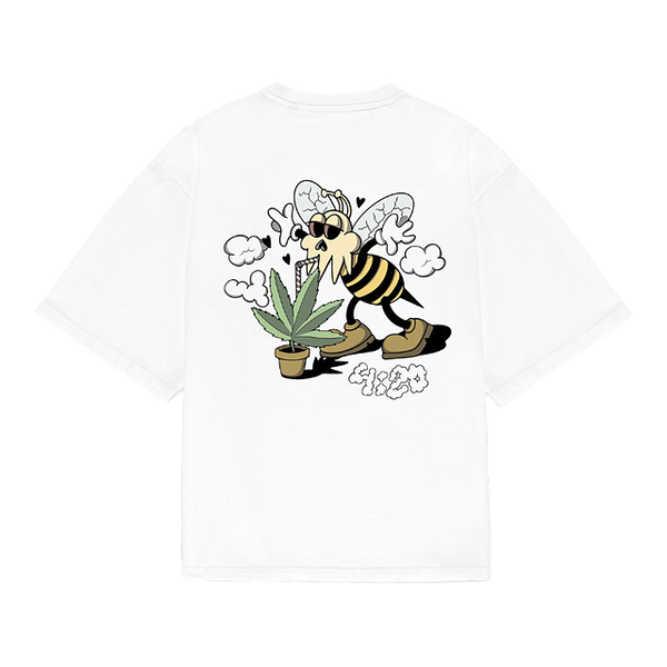 6ixt4our Bee Happy Tee White