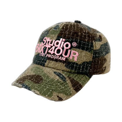 6ixt4our Camo Cap Pink - pink, brown | Saturday Concept