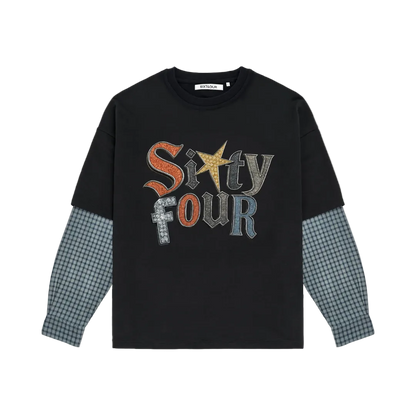 6ixt4our Sixty Star Langarmshirt Schwarz