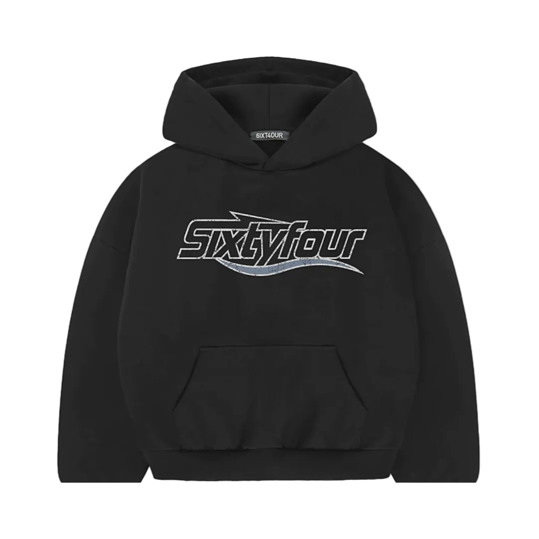 6ixt4our Basic Black Hoodie