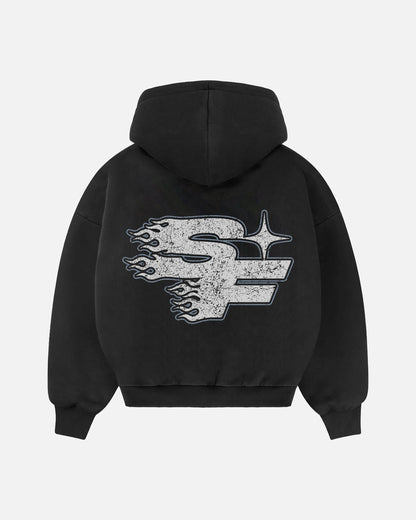 6ixt4our Basic Black Hoodie