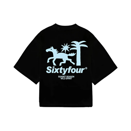 6ixt4our Black Sunset Tee