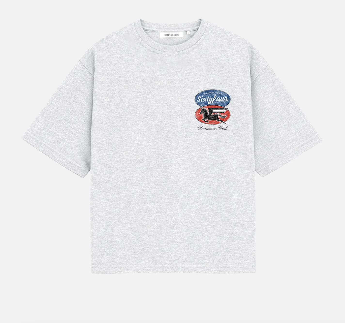 6ixt4our Dreamers Patches Tee Grey
