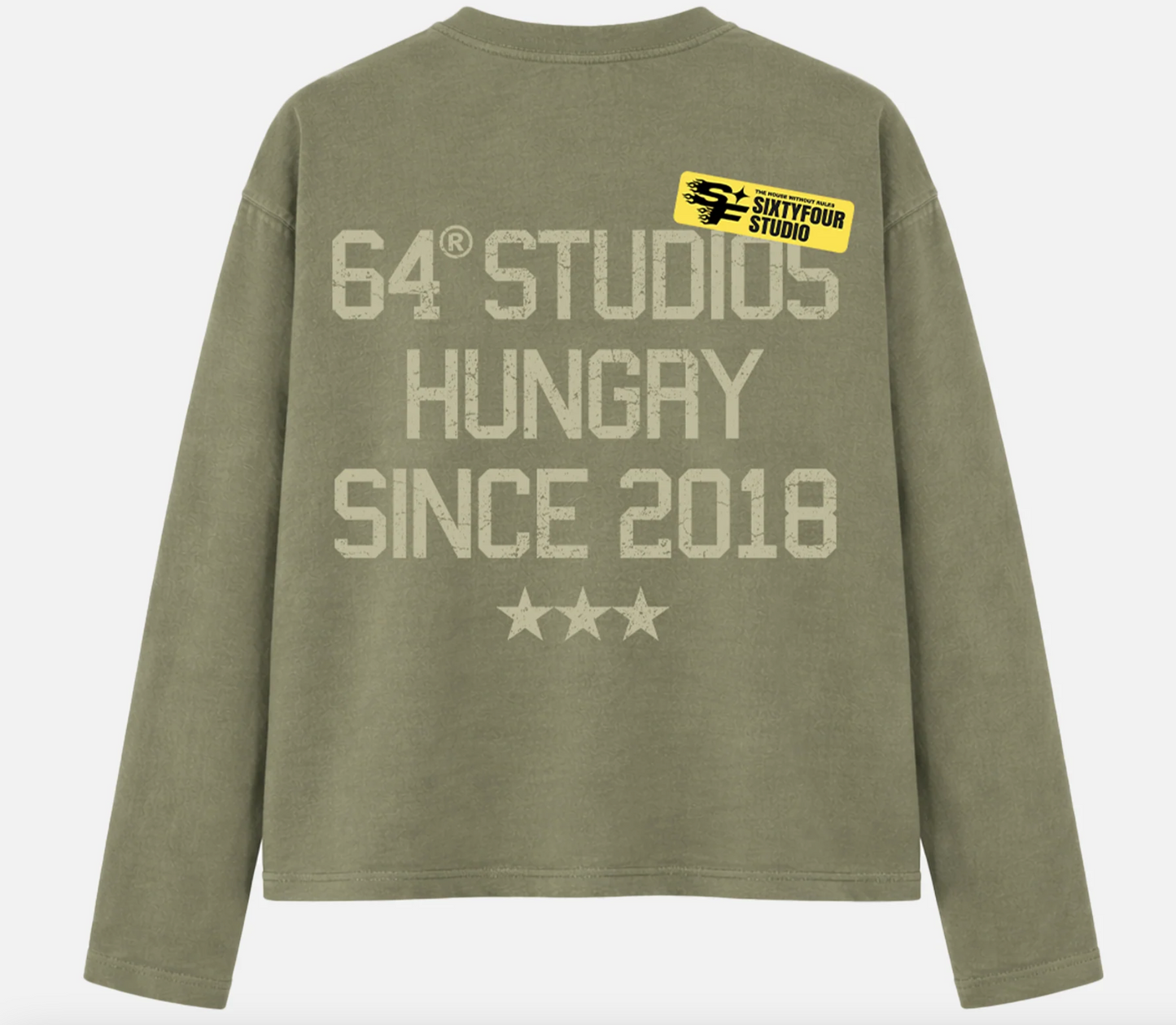6ixt4our Hungry Long Sleeve Olive