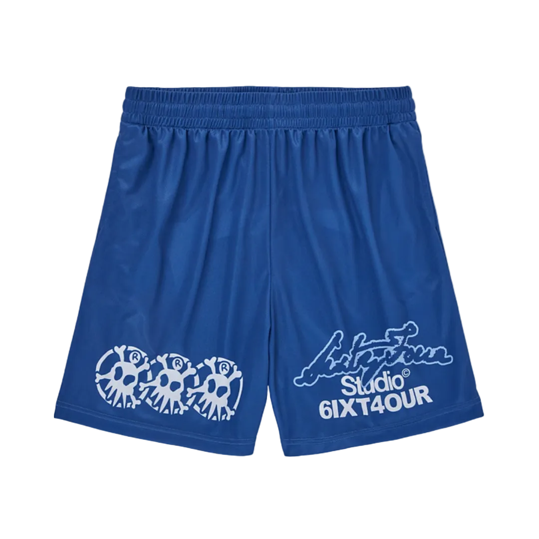 6ixt4our Mess Blue Short