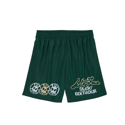 6ixt4our Mess Green Short
