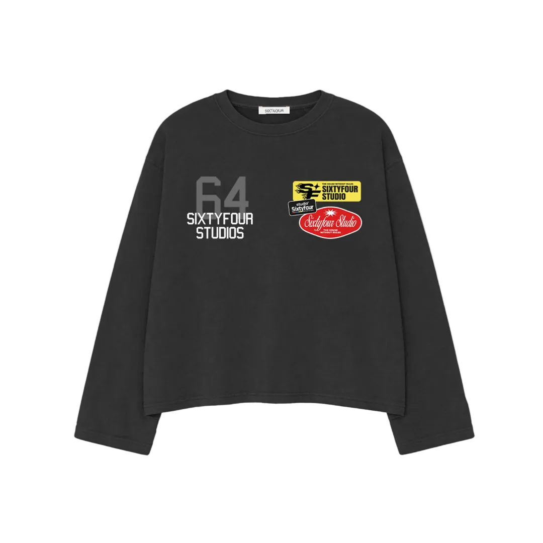 6ixt4our Patch Long Sleeve Black