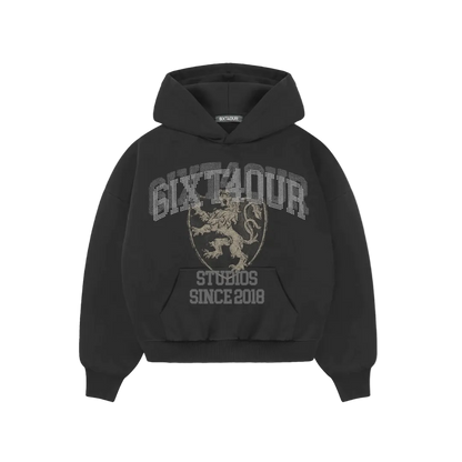 6ixt4our Shinny Black Hoodie
