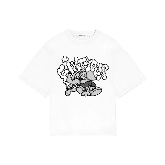 6ixt4our The Trumpet Tee White