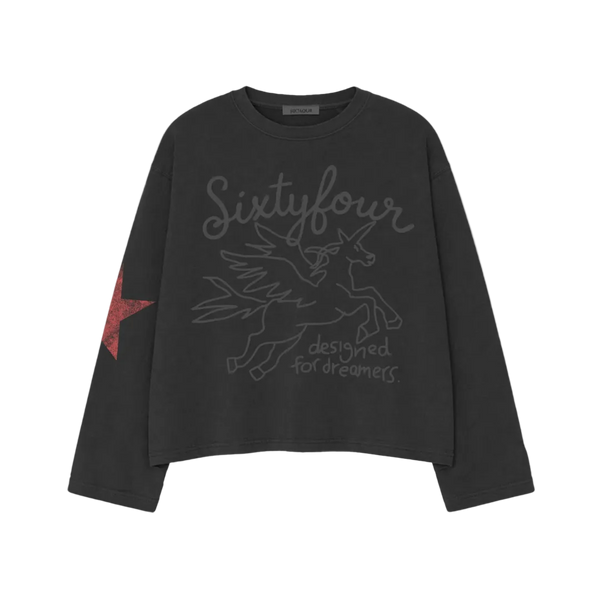 6ixt4our Unicornio Long Sleeve Black