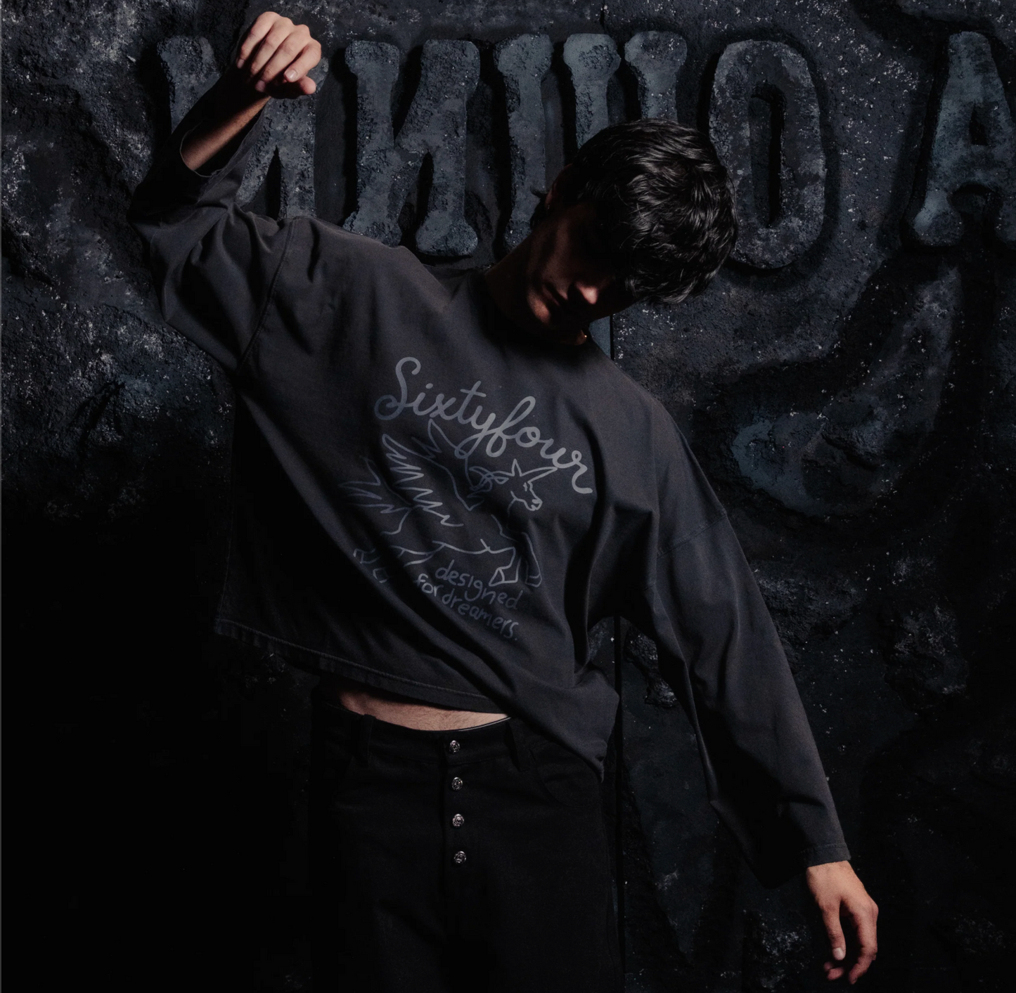 6ixt4our Unicornio Long Sleeve Black