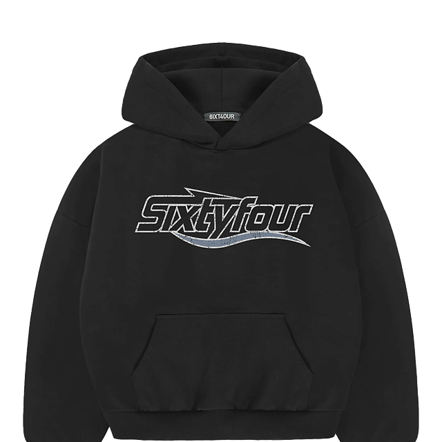 6ixt4our Basic Black Hoodie