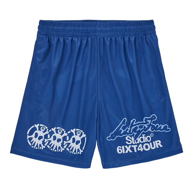 6ixt4our Mess Blue Short
