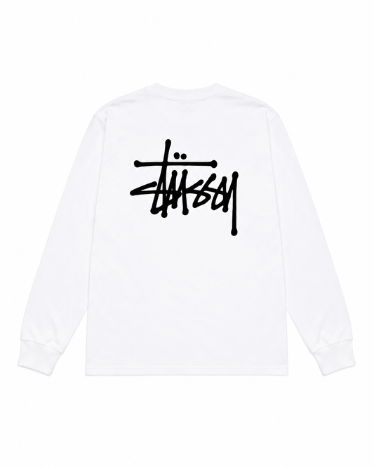 Stussy Basic White Long Sleeve