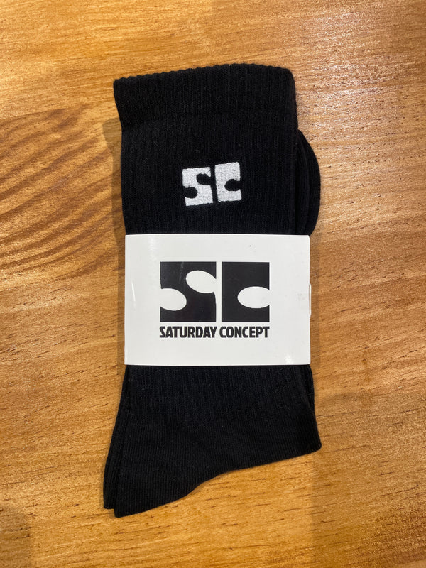 Saturday Logo Socks Black