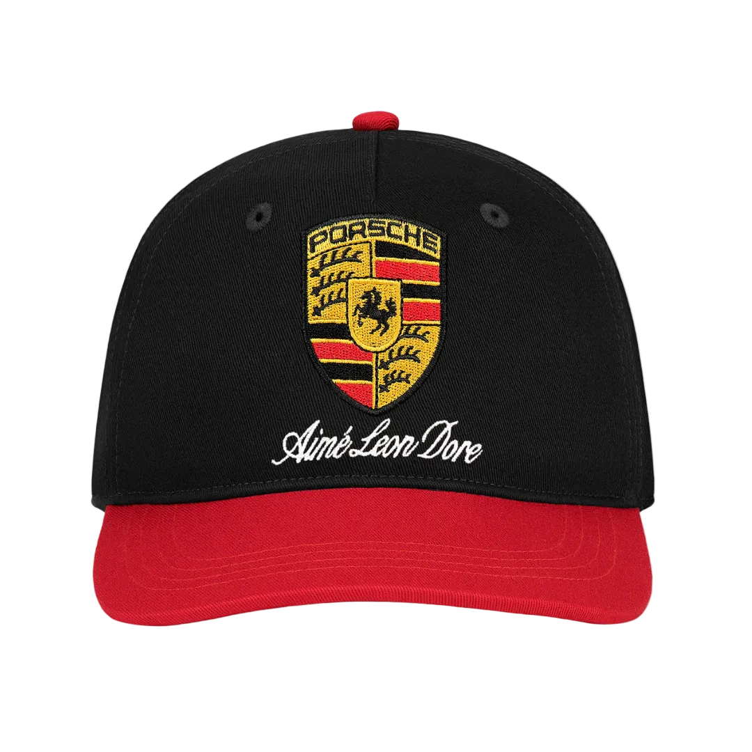 Aimé Leon Dore x Porsche Black Red Cap