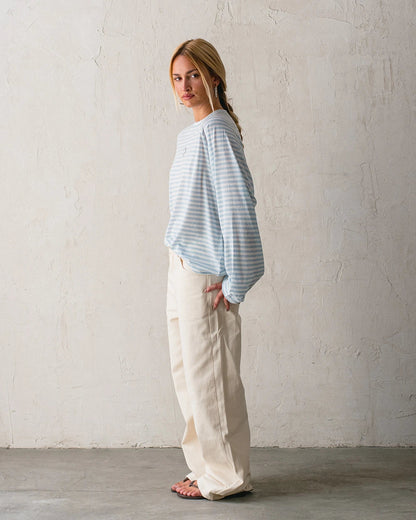 Host Striped Rag Blue Long Sleeve