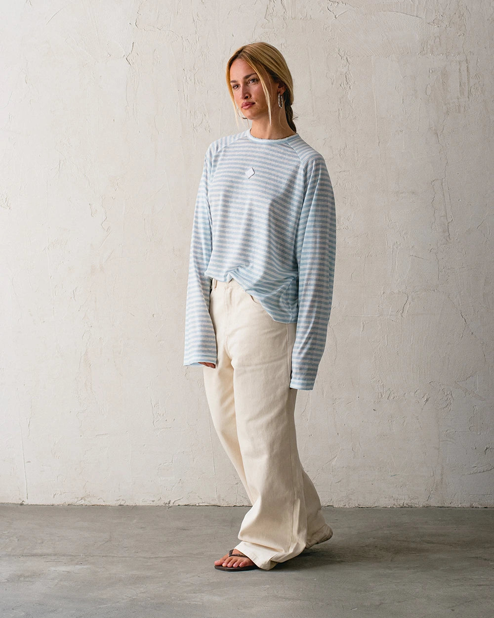 Host Striped Rag Blue Long Sleeve