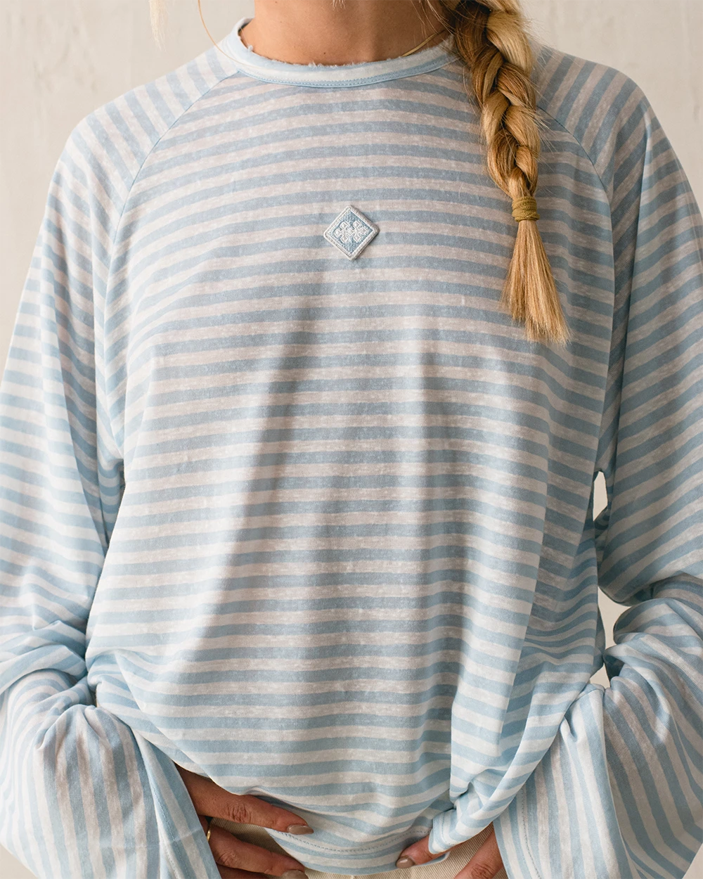 Host Striped Rag Blue Long Sleeve
