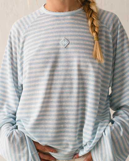 Host Striped Rag Blue Long Sleeve