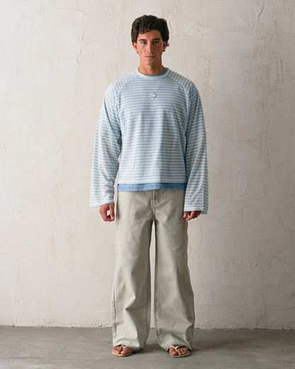 Host Striped Rag Blue Long Sleeve