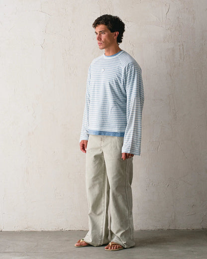 Host Striped Rag Blue Long Sleeve