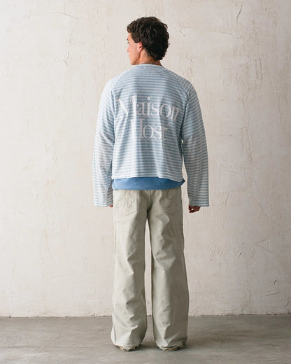 Host Striped Rag Blue Long Sleeve